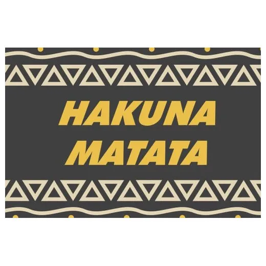 Accuform PMM177CH 3-ft x 5-ft NoTrax Slogan Mat: Hakuna Matata Charcoal