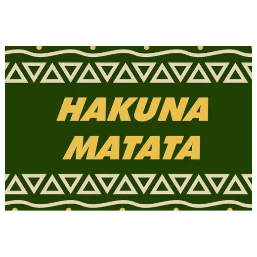Accuform PMM177GN 3-ft x 5-ft NoTrax Slogan Mat: Hakuna Matata Green
