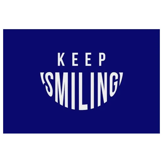 Accuform PMM178BU 3-ft x 5-ft NoTrax Slogan Mat: Keep Smiling Blue