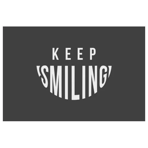 Accuform PMM178CH 3-ft x 5-ft NoTrax Slogan Mat: Keep Smiling Charcoal