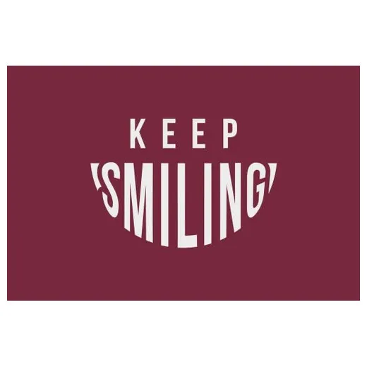 Accuform PMM178RD 3-ft x 5-ft NoTrax Slogan Mat: Keep Smiling Red
