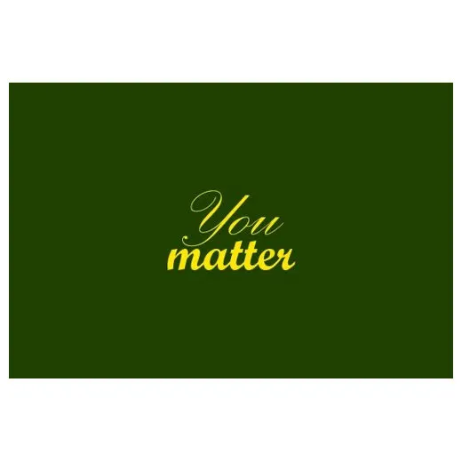 Accuform PMM179GN 3-ft x 5-ft NoTrax Slogan Mat: You Matter Green