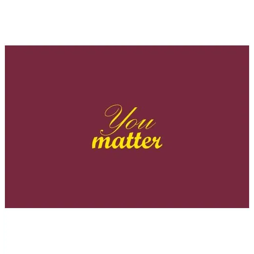Accuform PMM179RD 3-ft x 5-ft NoTrax Slogan Mat: You Matter Red
