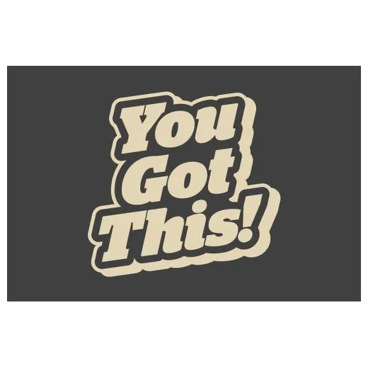 Accuform PMM181CH 3-ft x 5-ft NoTrax Slogan Mat: You Got This Charcoal