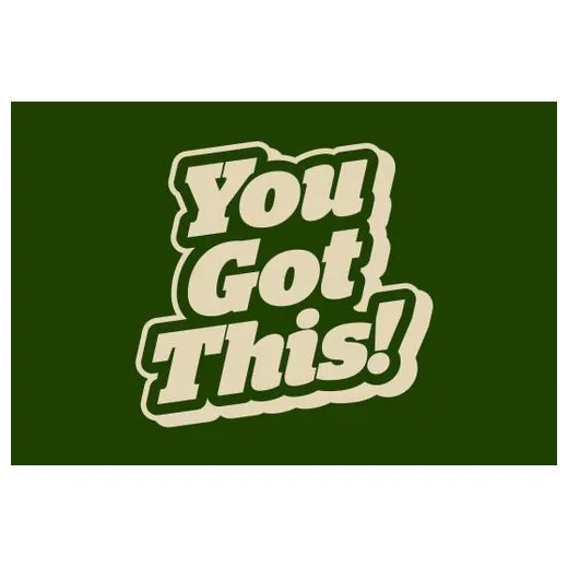 Accuform PMM181GN 3-ft x 5-ft NoTrax Slogan Mat: You Got This Green