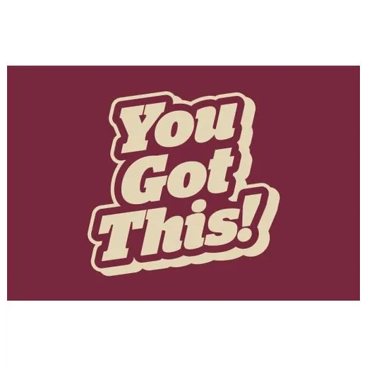 Accuform PMM181RD 3-ft x 5-ft NoTrax Slogan Mat: You Got This Red