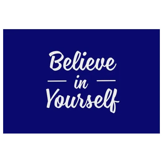 Accuform PMM182BU 3-ft x 5-ft NoTrax Slogan Mat: Believe in Yourself Blue