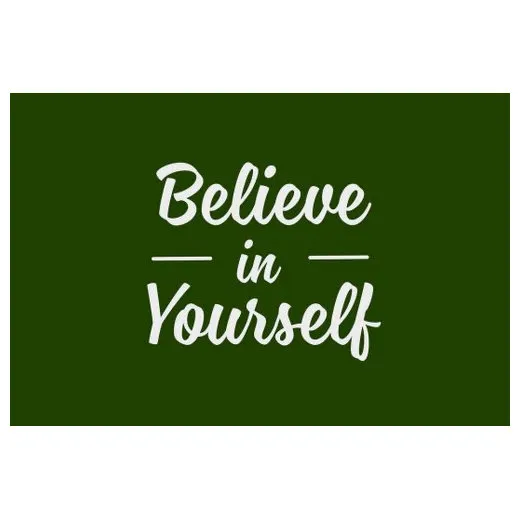 Accuform PMM182GN 3-ft x 5-ft NoTrax Slogan Mat: Believe in Yourself Green