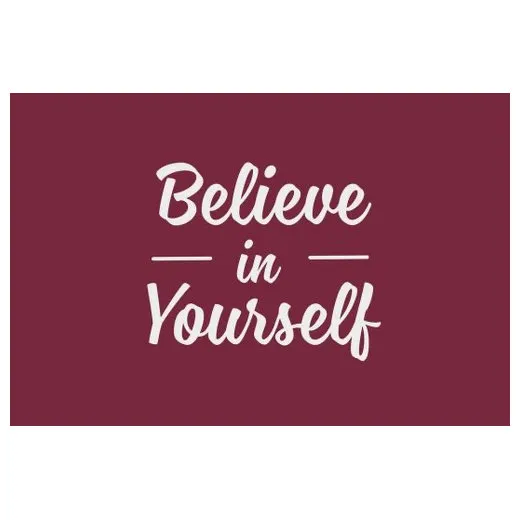 Accuform PMM182RD 3-ft x 5-ft NoTrax Slogan Mat: Believe in Yourself Red