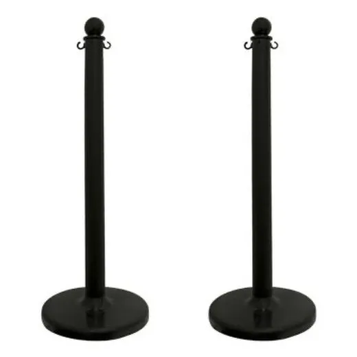 Accuform PRC203BK Medium Duty Stanchion Post Black