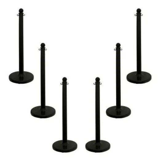Accuform PRC207BK Medium Duty Stanchion Post Black