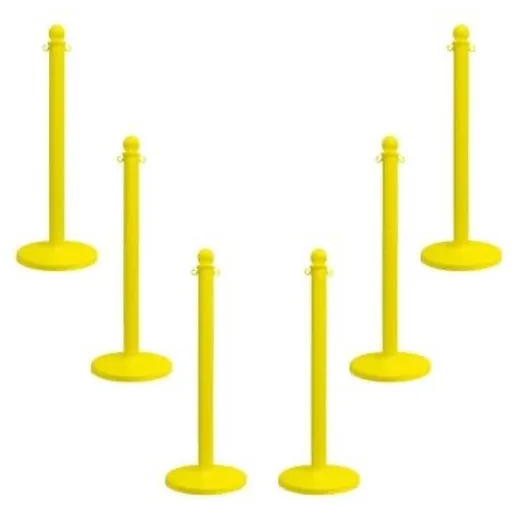 Accuform PRC207YL Medium Duty Stanchion Post Yellow