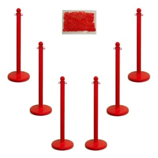 Accuform PRC209RD Medium Duty Stanchion Post Red