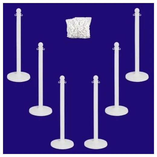 Accuform PRC209WT Medium Duty Stanchion Post White