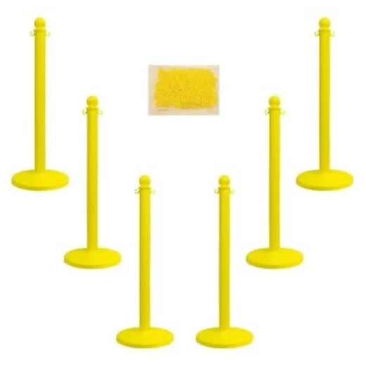 Accuform PRC209YL Medium Duty Stanchion Post Yellow