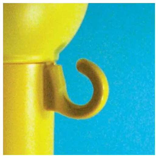 Accuform PRC914YL Stanchion Post Accessories: C-Hook Yellow Heavy-Duty Stanchion Post