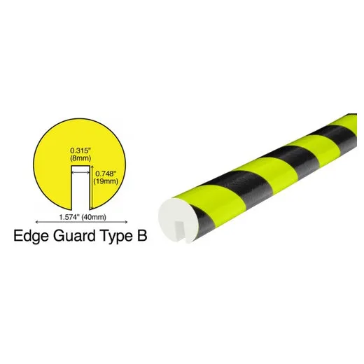 Accuform PRR332BKFL Protective Bumper Guards Black/Fluorescent