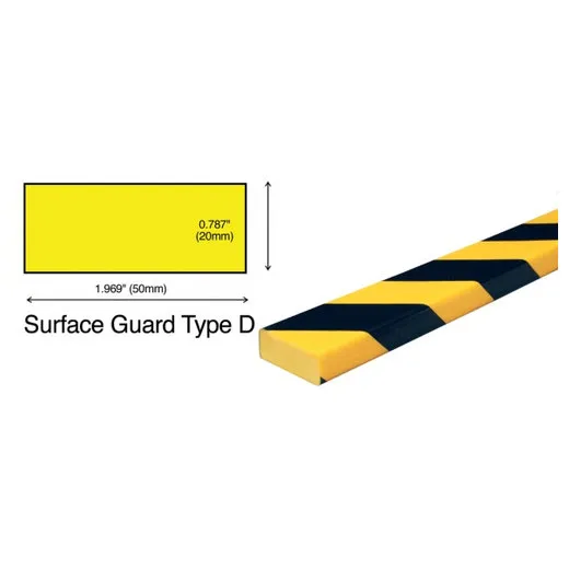 Accuform PRR336BKYL Protective Bumper Guard Black/Yellow Style D