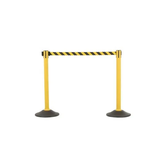 Accuform PRT110 Retractable Belt Stanchion Post Stanchion Yellow