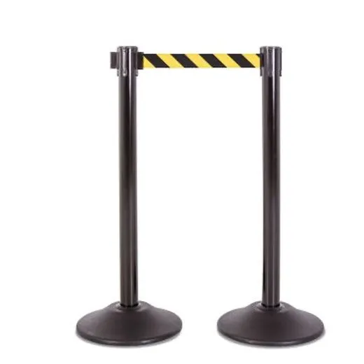 Accuform PRT114 Steel Stanchion Post Yellow/Black Chevron