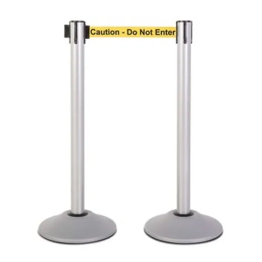 Accuform PRT117 Steel Stanchion Post Stanchion Silver 41"" Stanchion Post