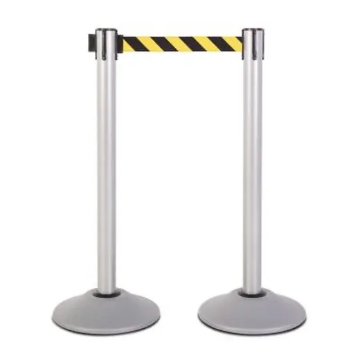 Accuform PRT119 Steel Stanchion Post Yellow/Black Chevron