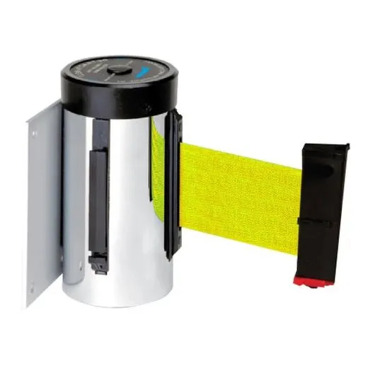 Accuform PRT404YL Wall Mount Retractable Belt Tape Barrier Yellow