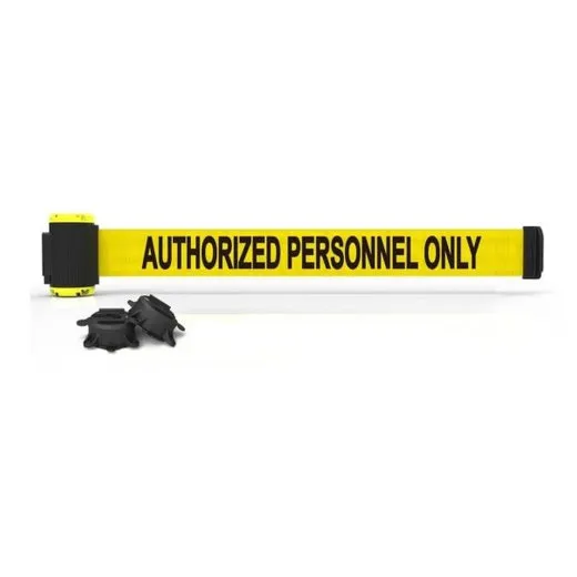 Accuform PRT807 7-ft Multi-Surface Wall Mount Barrier 7-ft Authorized Personnel Only