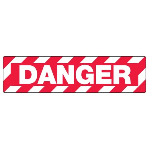 Accuform PSD105 6"" x 24"" Skid-Gard Floor Sign: Danger