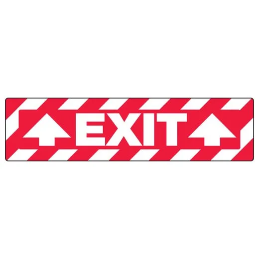 Accuform PSD112 6"" x 24"" Skid-Gard Floor Sign: Exit