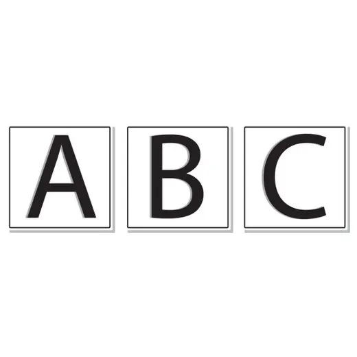Accuform PSG126XBR 3"" x 3"" Engraved Accu-Ply Sign Letter X White Letters on Brown