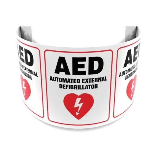 Accuform PSJ123 180D Projection Sign: AED Automated External Defibrillator