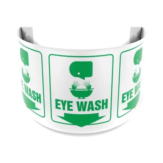 Accuform PSJ129 180D Projection Safety Sign: Eye Wash