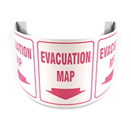 Accuform PSJ152 180D Projection Sign: Evacuation Map