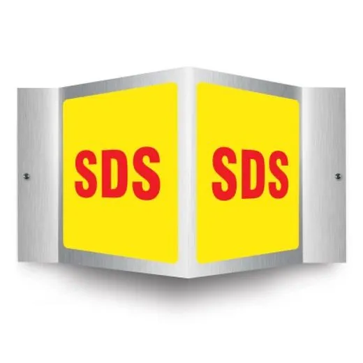 Accuform PSM316 6"" x 5"" Panel Brushed Aluminum 3D Projection Sign: SDS