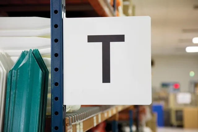 Accuform PSP002BKWTA Warehouse Aisle Marking Sign