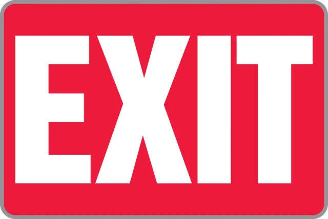 Accuform PSP103 8"" x 12"" Safety Sign: Exit