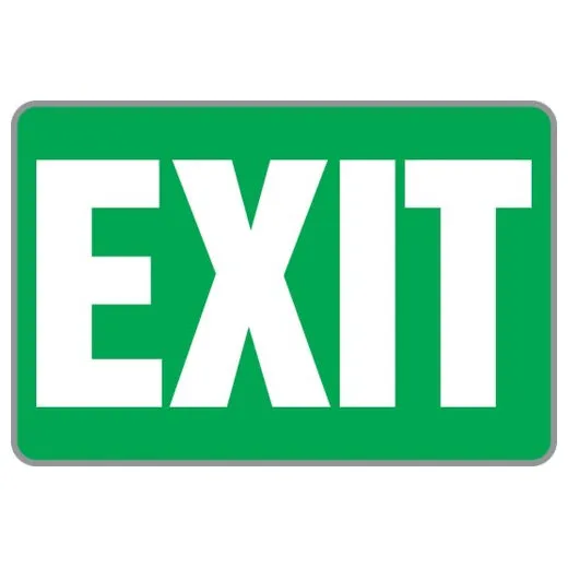 Accuform PSP107 8"" x 12"" Safety Sign: Exit
