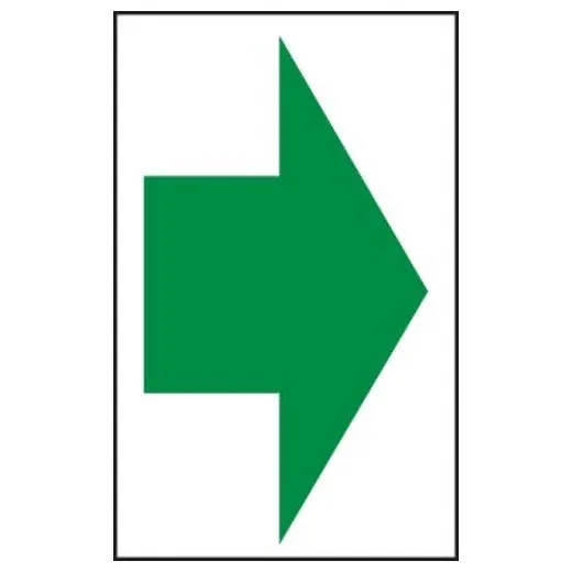 Accuform PSP112 8"" x 5"" Plastic (.100) Safety Sign: Arrow (Green On White)