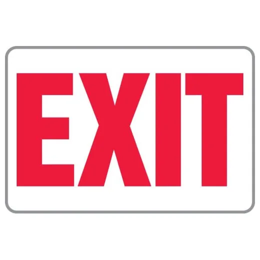 Accuform PSP115 8"" x 12"" Safety Sign: Exit
