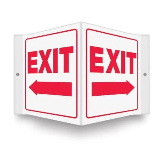 Accuform PSP117 3D 6"" x 5"" Panel Projection Safety Sign: Exit