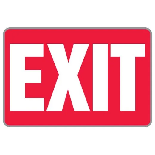 Accuform PSP119 8"" x 12"" Lumi-Glow Plastic Safety Sign: Exit