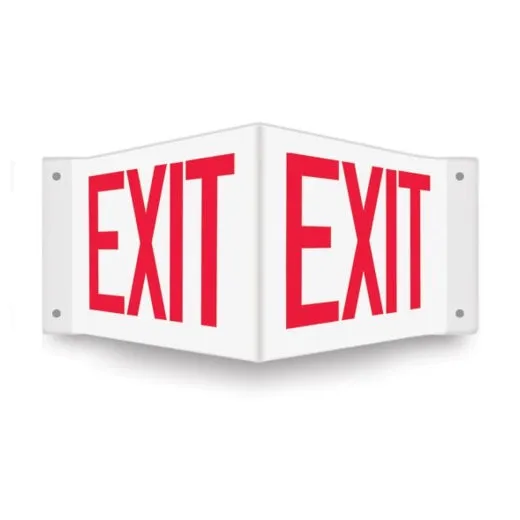 Accuform PSP333 8"" x 12"" Panel Projection Safety Sign: Exit 3D