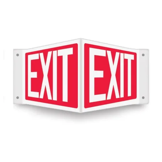 Accuform PSP334 3D 8"" x 12"" Panel Projection Sign: Exit