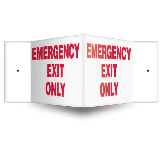 Accuform PSP336 3D 8"" x 12"" Panel Projection Safety Sign: Emergency Exit Only