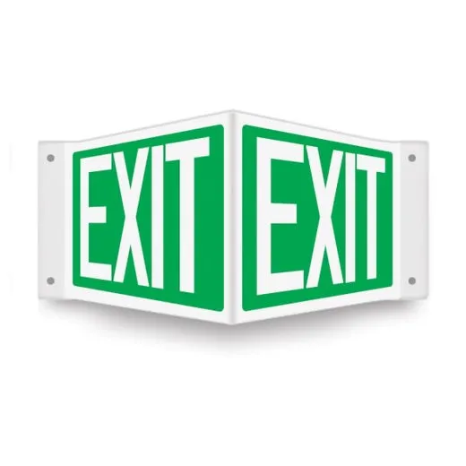 Accuform PSP337 3D 8"" x 12"" Panel Projection Sign: Exit (Green)