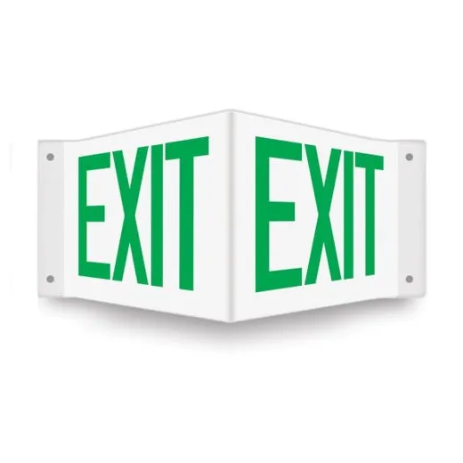 Accuform PSP339 8"" x 12"" Panel Projection Sign: Exit 3D