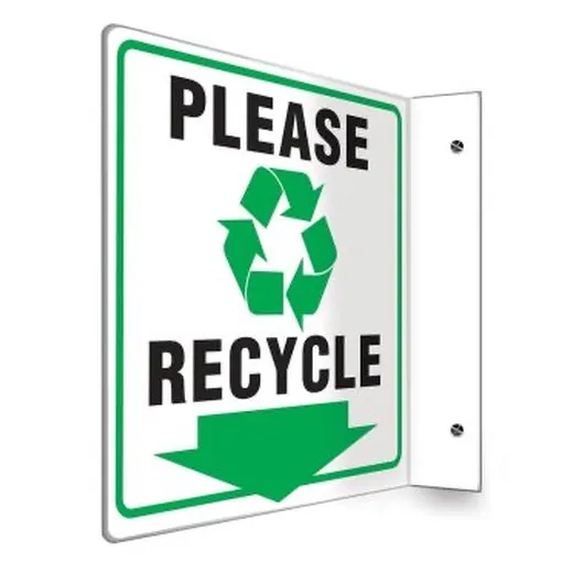 Accuform PSP499 Projection Sign 90D 8"" x 12"" Panel