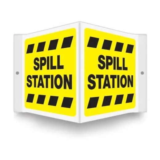 Accuform PSP757 3D 8"" x 12"" Panel Projection Sign: Spill Station