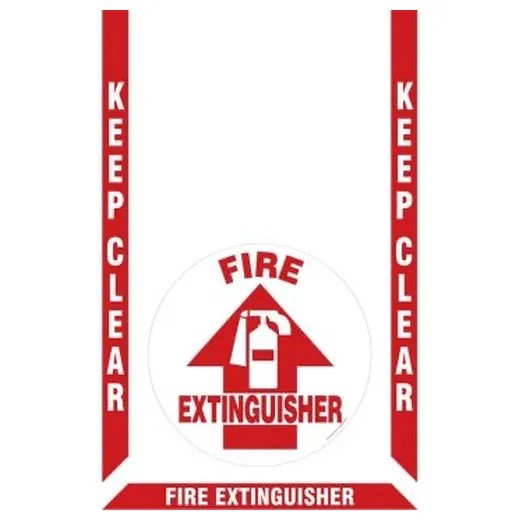 Accuform PSR529 Slip-Gard Floor Marking Kit: Keep Clear - Fire Extinguisher Fire Extinguisher
